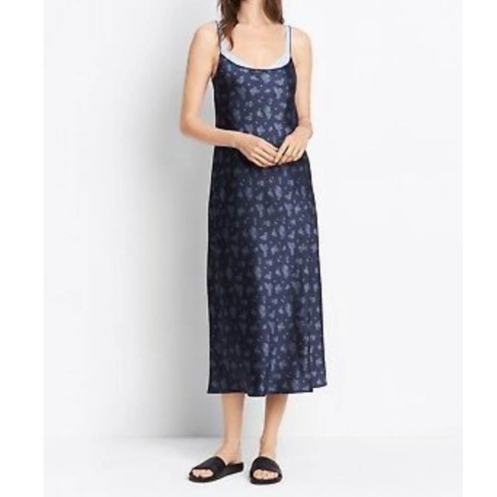 Vince Silky Floral Slip Dress